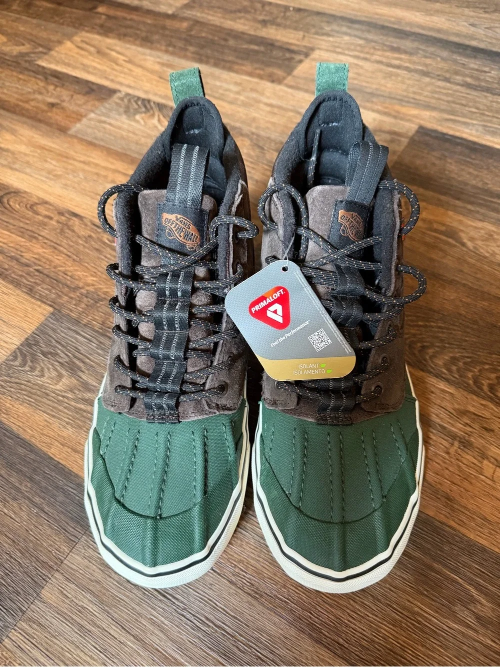 Vans Men’s High-Top Sneakers in Green and Brown